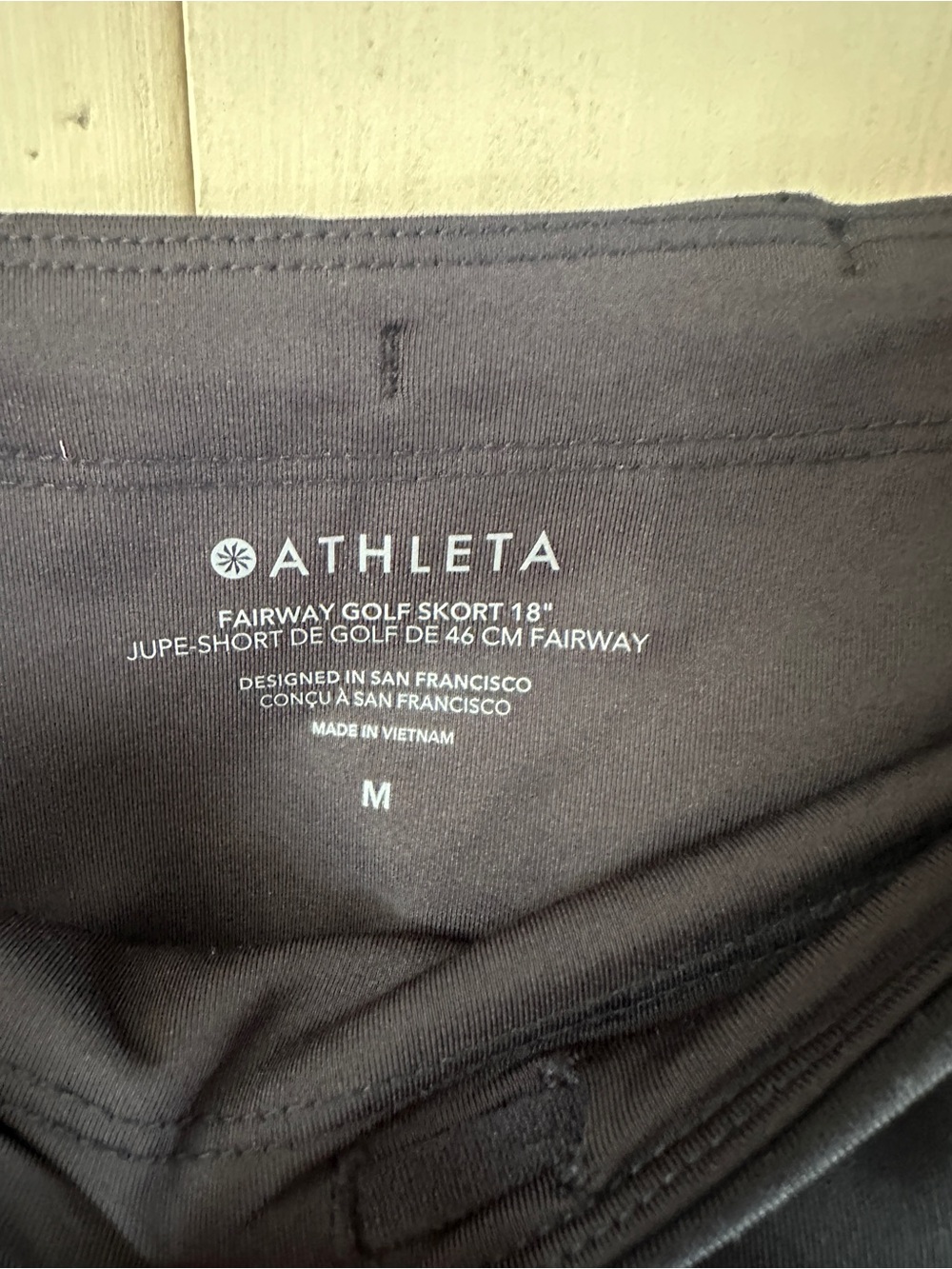 Athleta Fairway Golf Skort 18” Black Size M – Zip Pockets - Picture 2 of 7